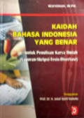 KADIAH BAHASA INDONESIA YANG BENAR